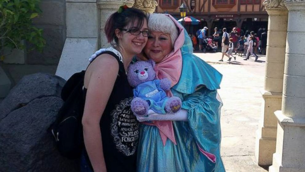 Janice Murphy, 25, of Fort Meade, Maryland was touched by her encounter with the 'Fairy Godmother' at Disney World in Orlando, Florida on March 14. 