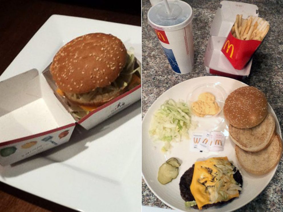 PHOTO: The men could only use the ingredients of a Big Mac combo and had one hour.
