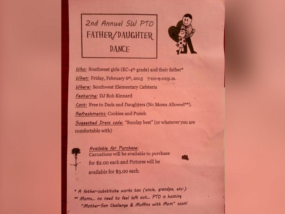 PHOTO: The flyer for the father/daughter dance at Southwest Elementary School in Lawson, Missouri. 