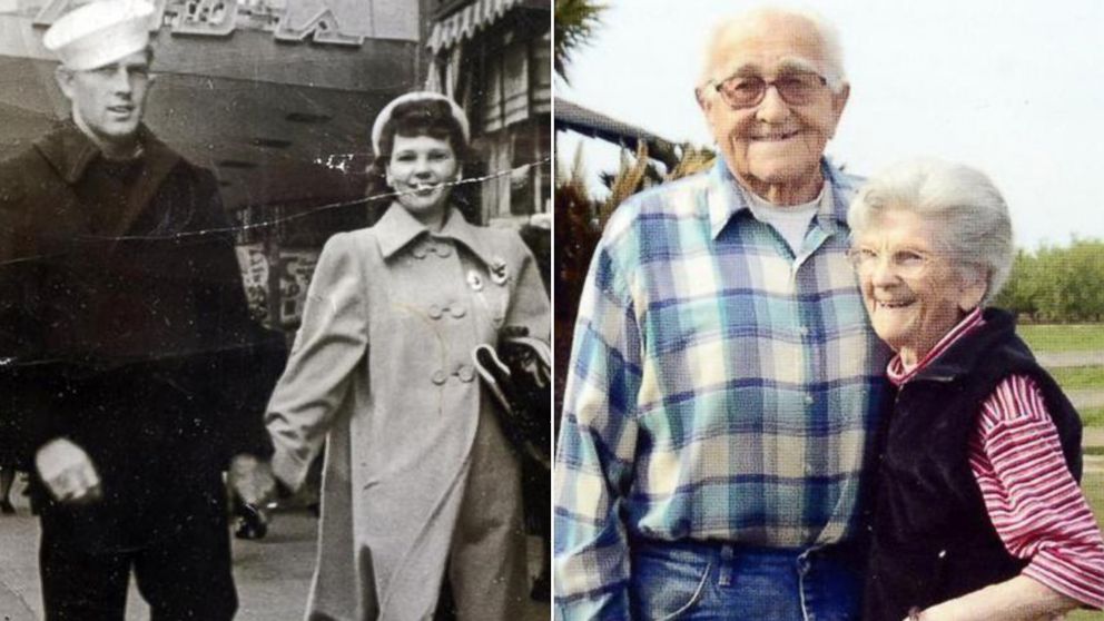 PHOTO: Floyd and Violet Hartwig died hand-in-hand after 67 years of marriage. 