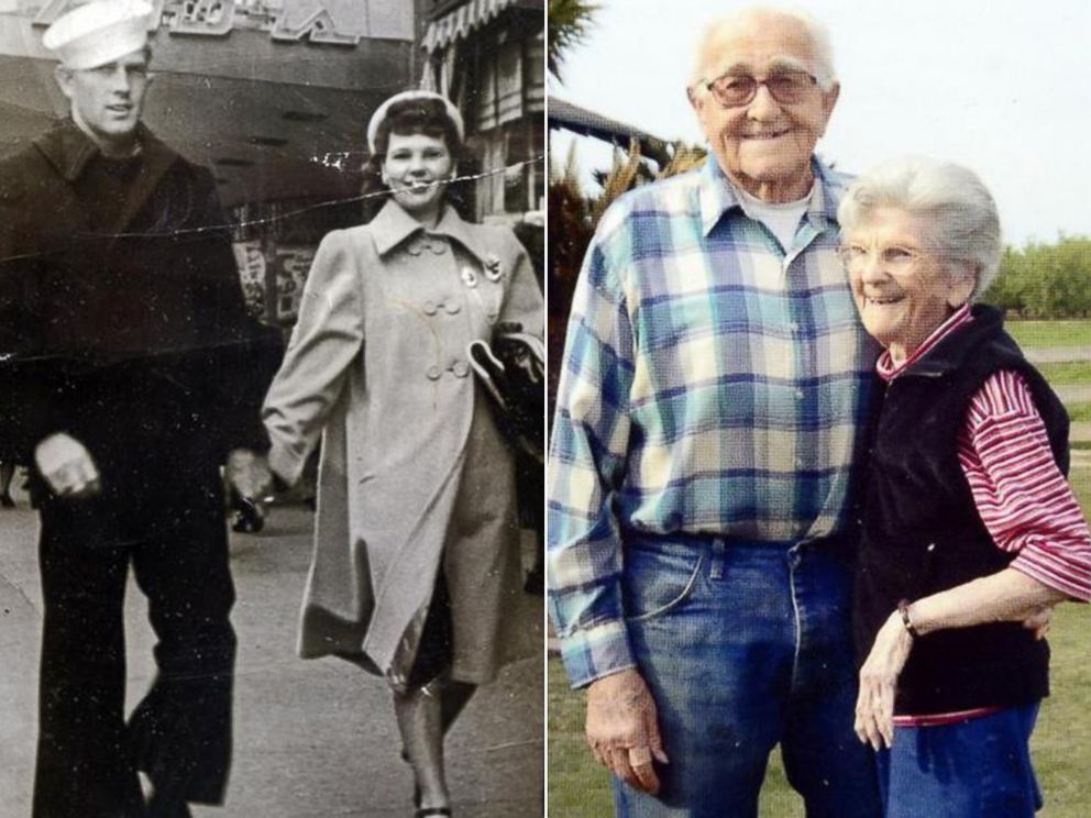 PHOTO: Floyd and Violet Hartwig died hand-in-hand after 67 years of marriage. 