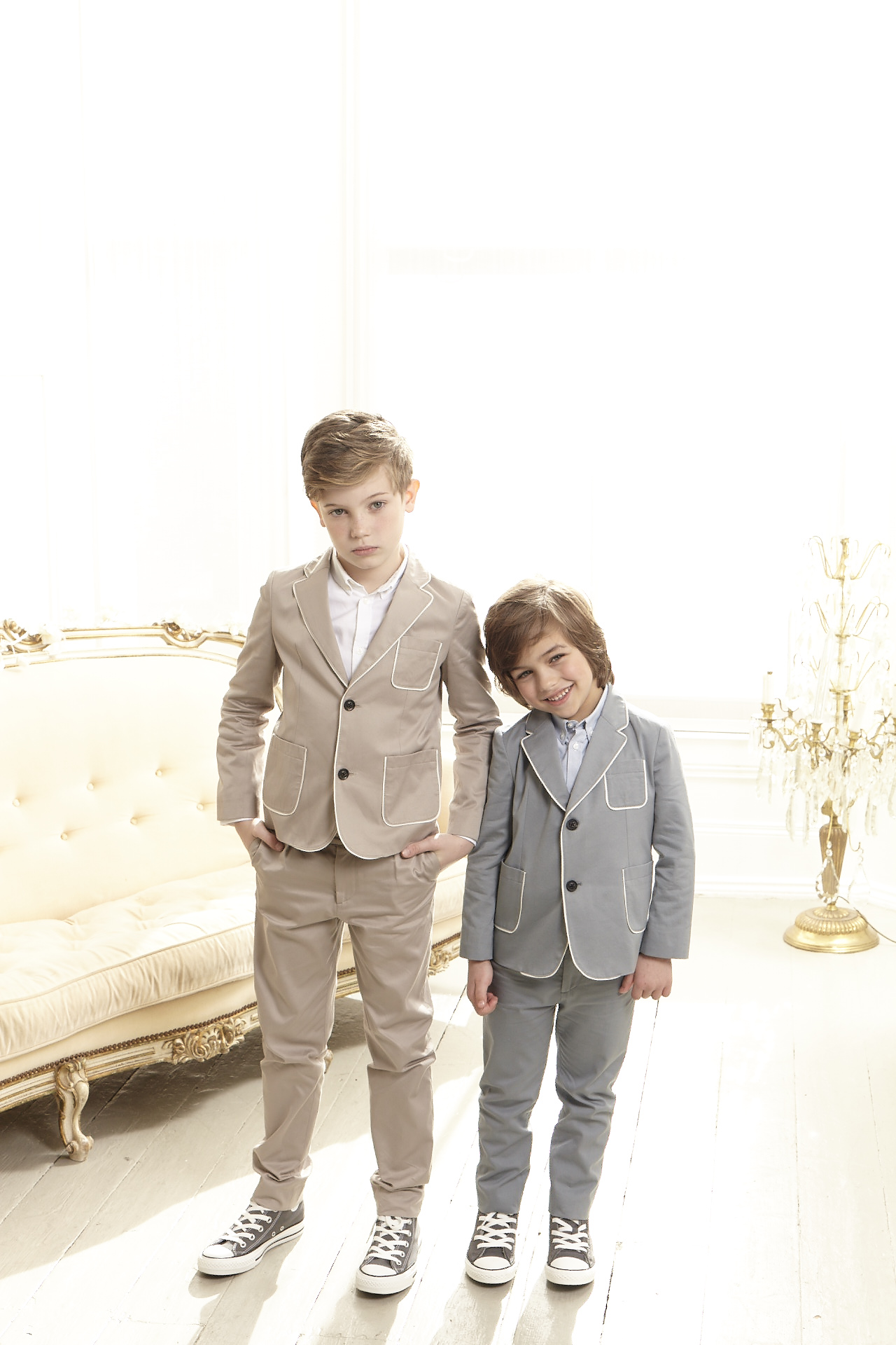 PHOTO: Tailored jackets and button downs fit boys up to 8 years at Marie-Chantal Children.