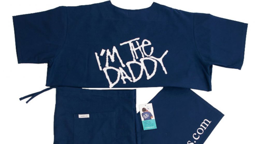'Daddyscrubs' are the perfect gift for the dad to be. $90.