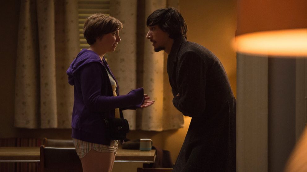 Lena Dunham's character Hannah on HBO's Girls argues with her boyfriend Adam (played by Adam Driver).