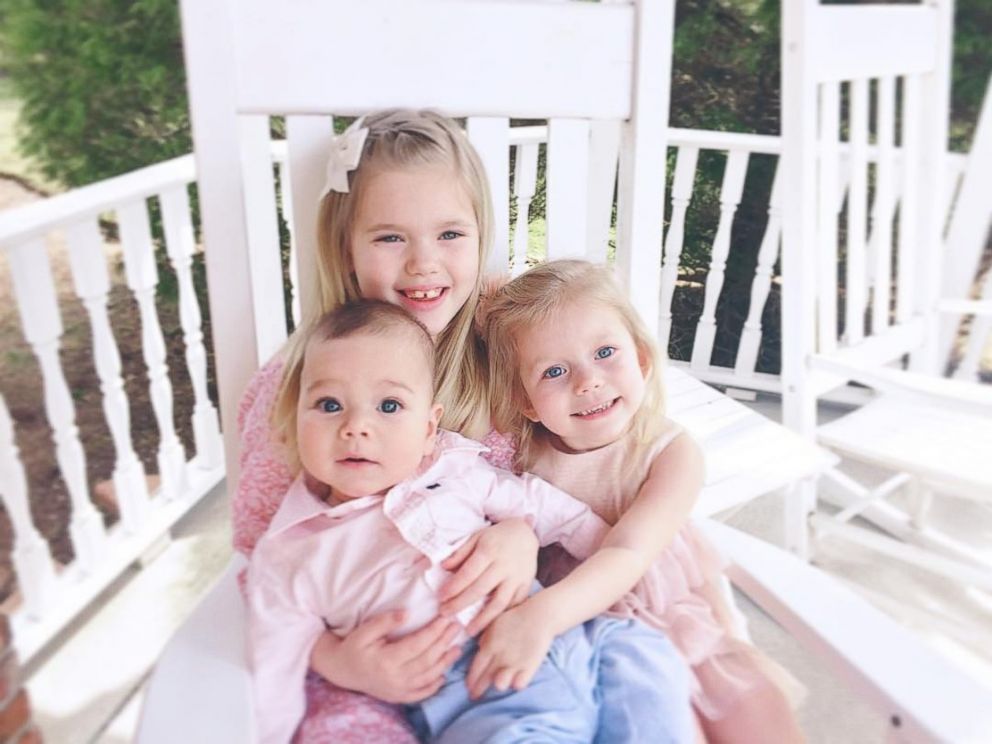 PHOTO: Giuliana and Grace Guerard are pictured with their younger brother, Grant Guerard, in this March 2016 family photo.