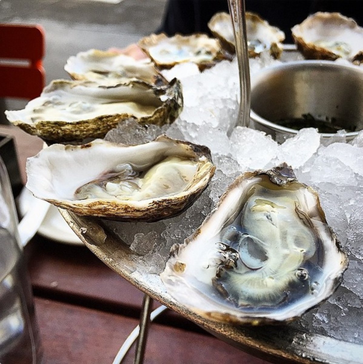 PHOTO: Oysters at Hog Island Oyster Co. in San Francisco.