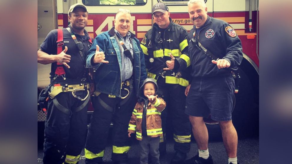 PHOTO: Trucker Dukes, 3, was diagnosed with stage 4 neuroblastoma when he was 1 year old and will become an honorary member of the FDNY on May 31.