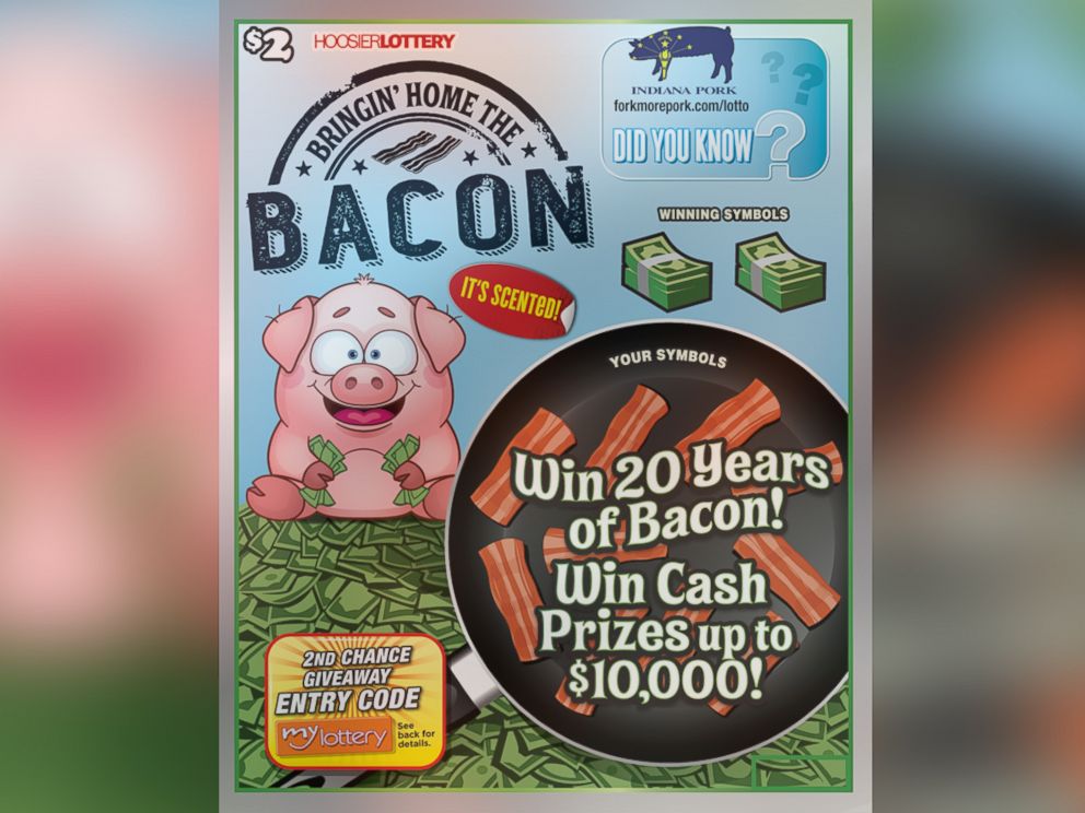 PHOTO: Hoosier Lottery is offering up to four people the chance to win 20 years of bacon.