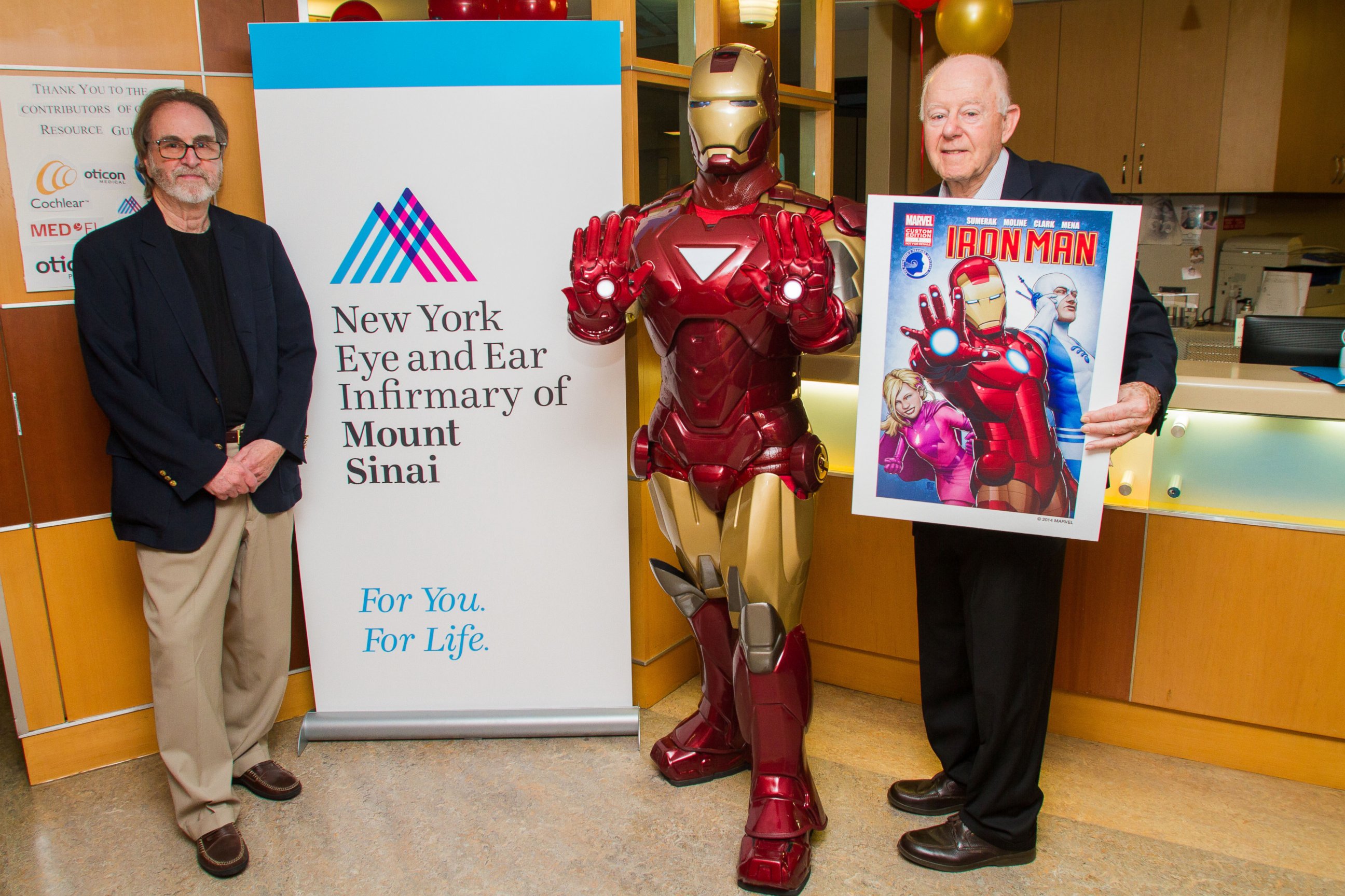 PHOTO: The Children's Hearing Institute and Marvel Comics announce the new Comic Book character Sapheara at The Children's Hearing Institute's Headquarters: The Ear Institute of The New York Eye & Ear Infirmary of Mount Sinai in New York City.