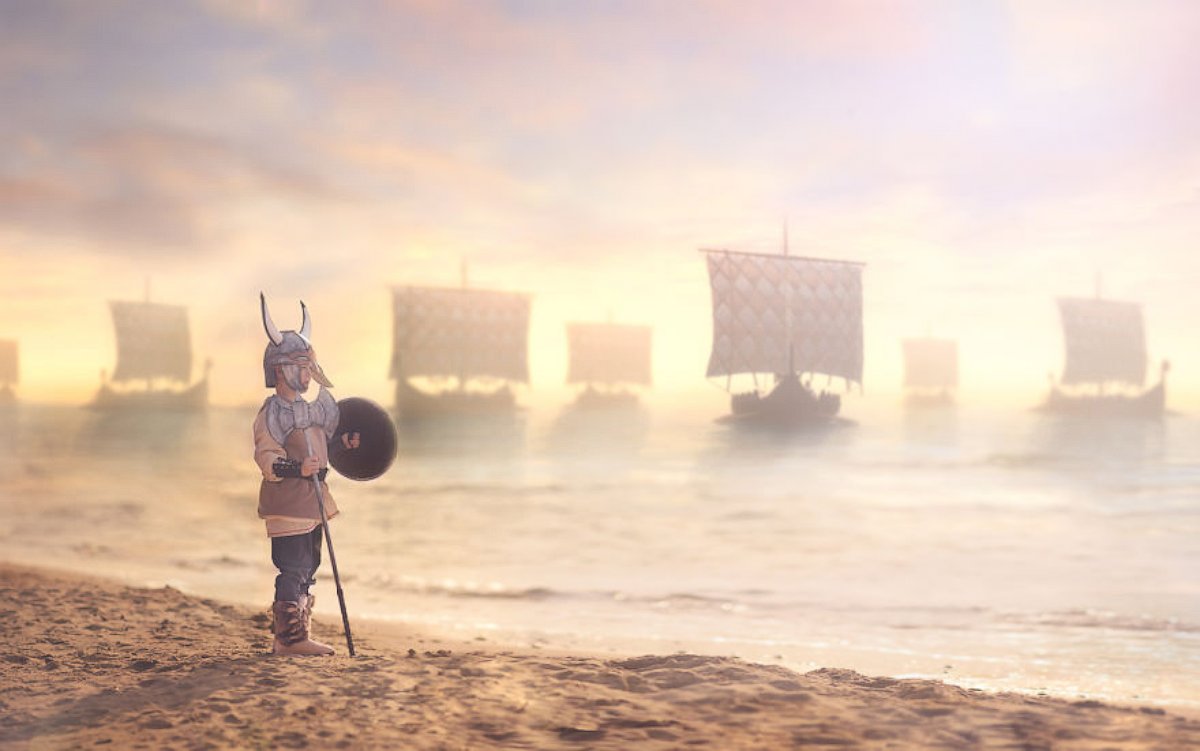 PHOTO: Anna Rozwadowska's 6-year-old son Jacob portrays a viking in this now viral photo.