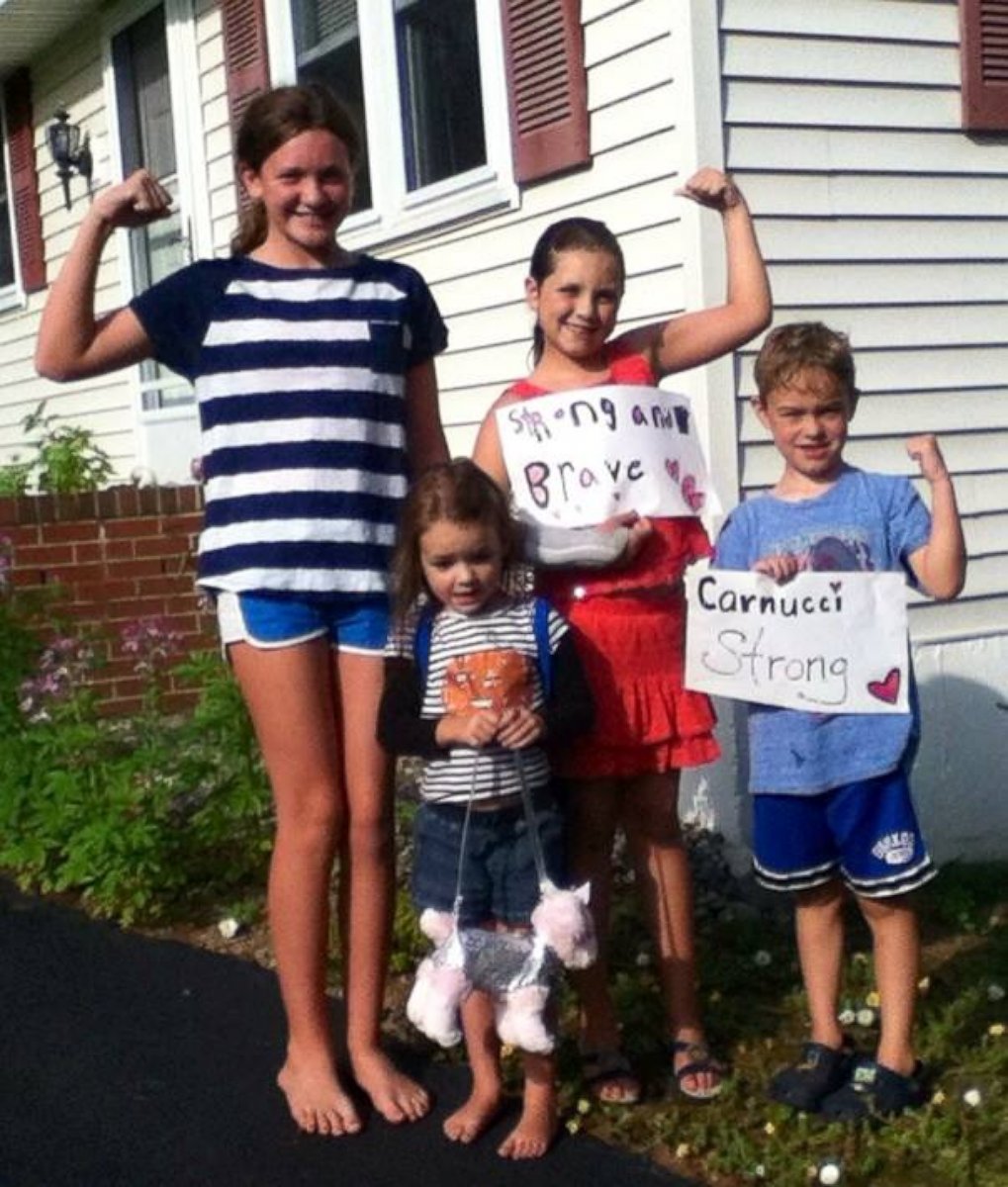 PHOTO: Friends made "Carnucci Strong" signs to support Carnucci through her recovery.