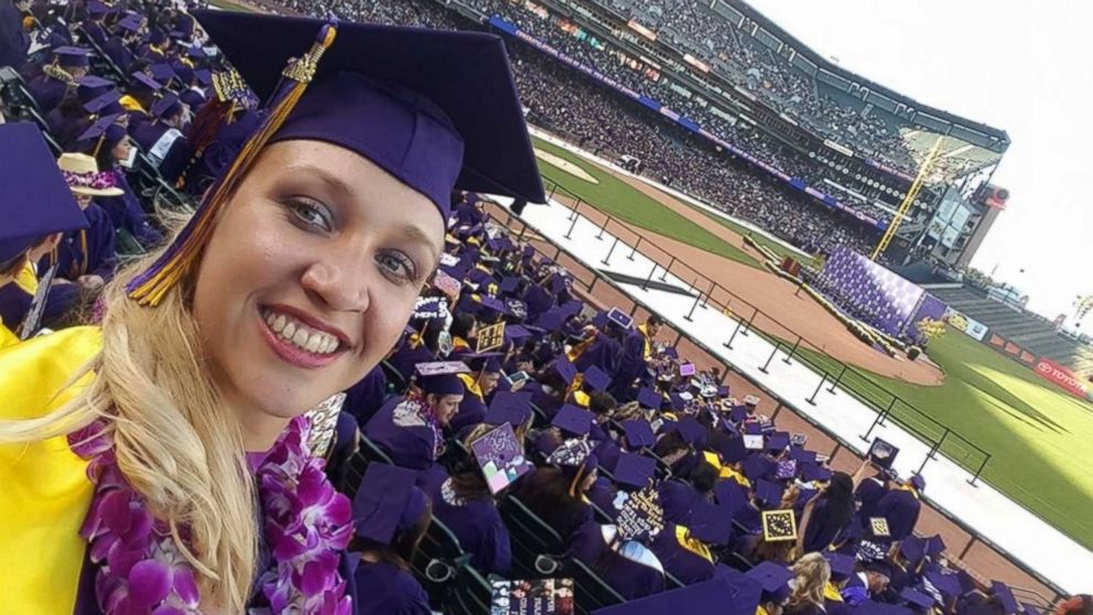 PHOTO: Jillian Sobol, 31, graduated from San Francisco State University on May 27, 2016, over 30 years after she was abandoned there.

