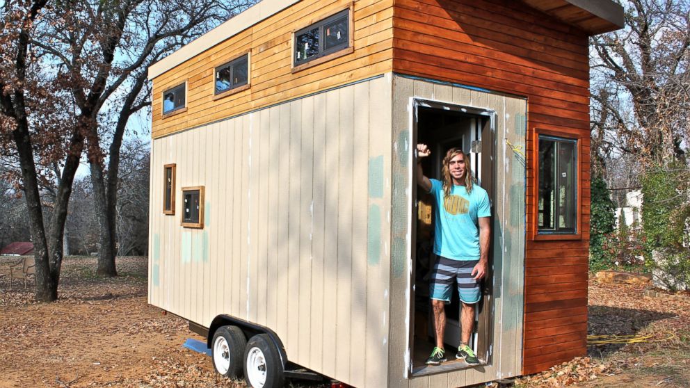 Joel Weber, 25, built a tiny house for himself to avoid college debt.