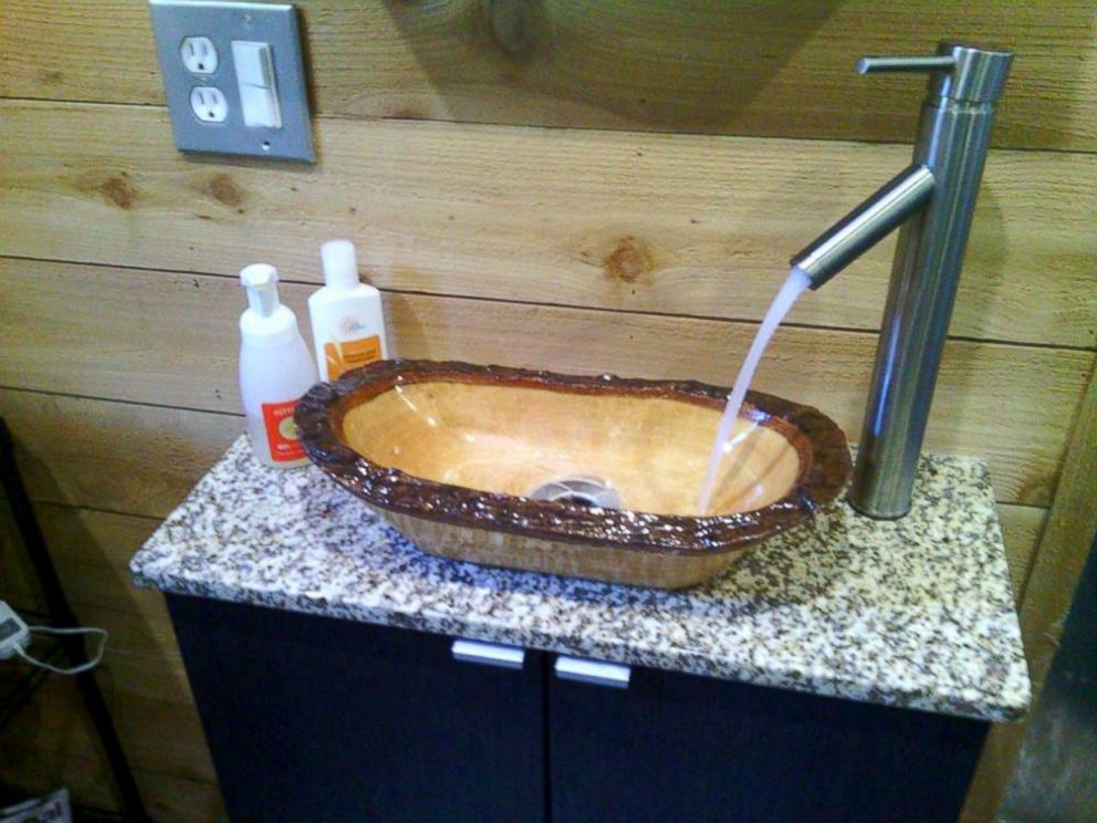 PHOTO: Weber said he crafted his sink from a mango bowl.