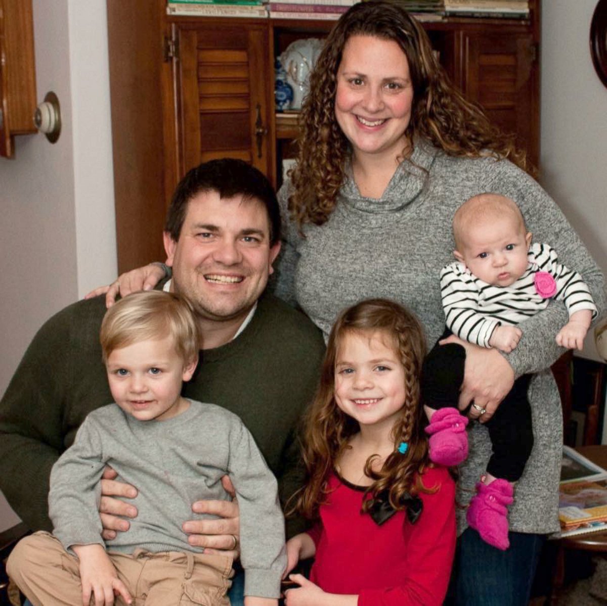 PHOTO: Ryan and Jourdan Spencer are pictured with their children Sophie, 6, Max, 3, and Mabel, 5 months.