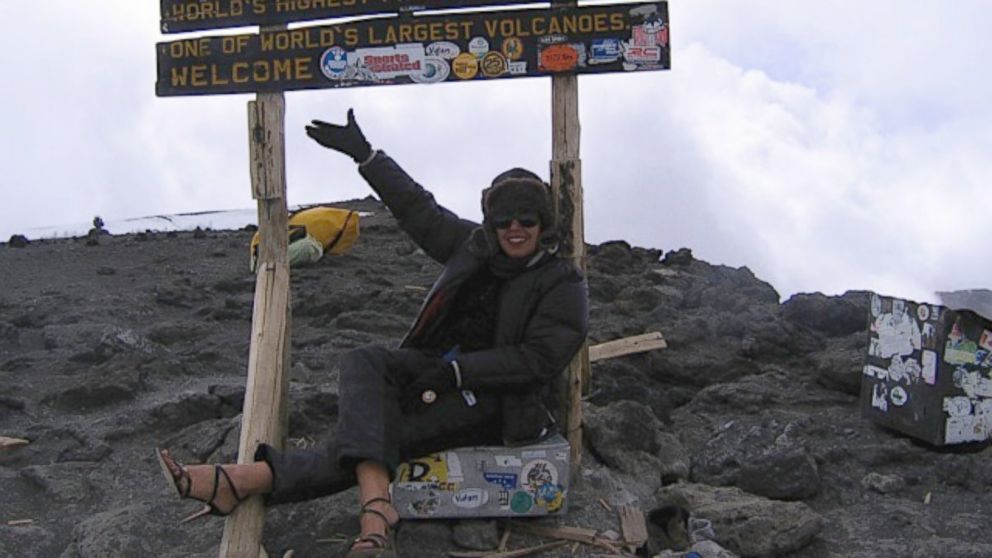 Rima Suqi posed atop Mount Kilimanjaro in a pair of stilettos.