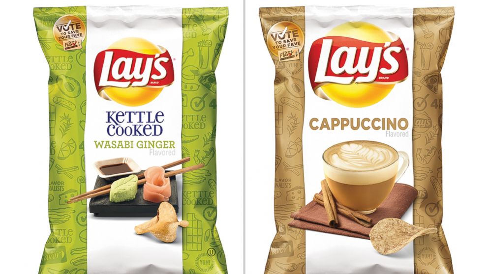 PHOTO: Lay's announced the announced the four finalist flavors in its Lay's "Do Us A Flavor" contest, two of which are pictured here.