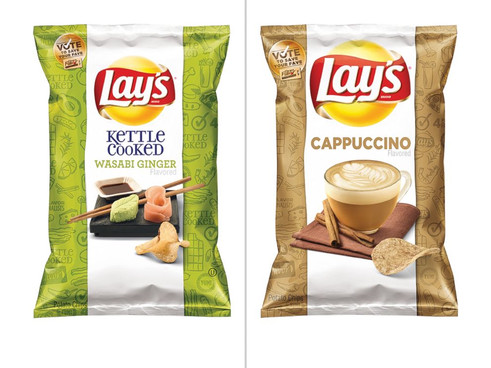 PHOTO: Lay's announced the announced the four finalist flavors in its Lay's "Do Us A Flavor" contest, two of which are pictured here.