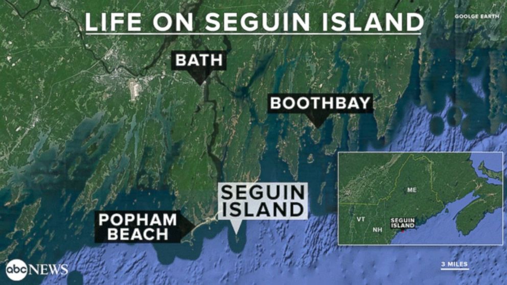 PHOTO: Seguin Island is a thirty-minute boat ride from Popham Beach, Maine. Every year, two volunteer caretakers live on the 64-acre island for six months to help maintain the land and look after the property's lighthouse.