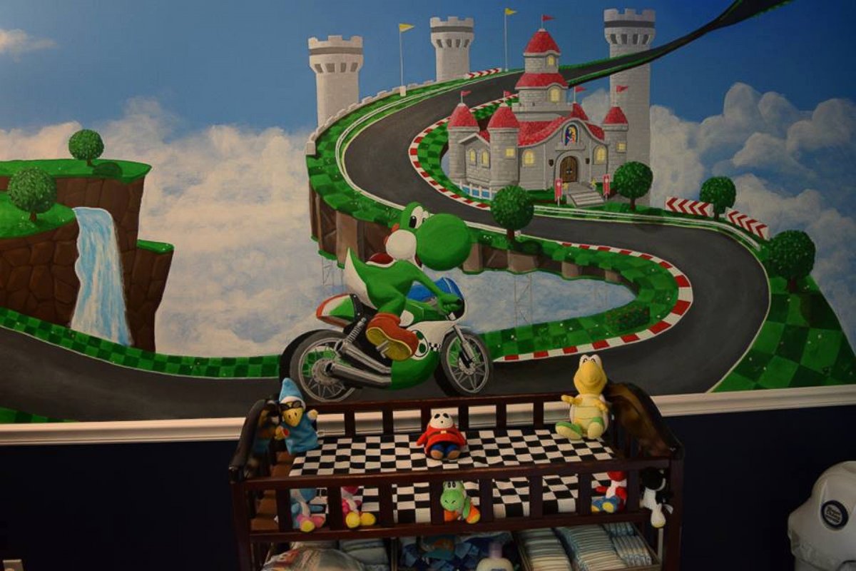 PHOTO: Iconic characters such as Mario, Luigi, Princess Peach and Bowser are featured in the nursery.