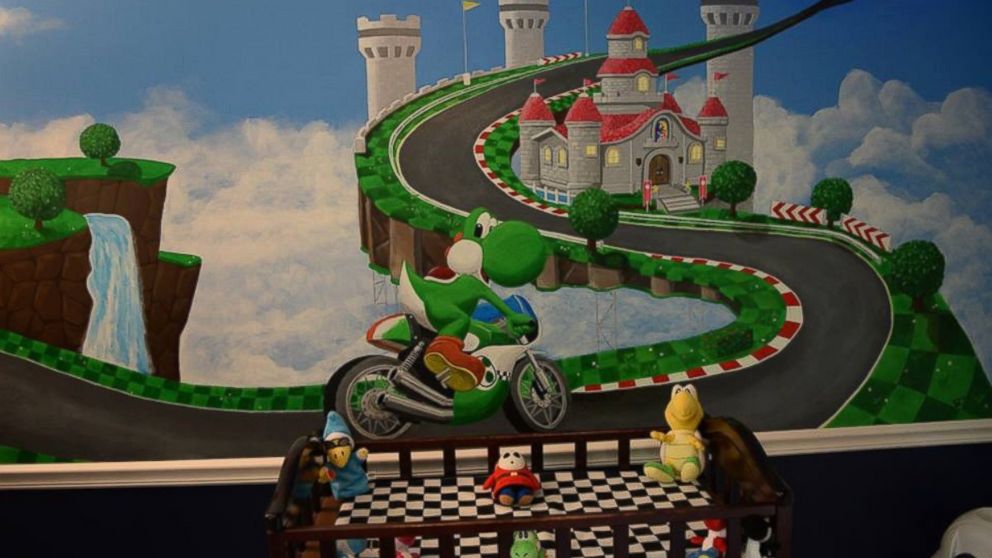 North Carolina Dad Builds Amazing Mario Kart Themed Nursery