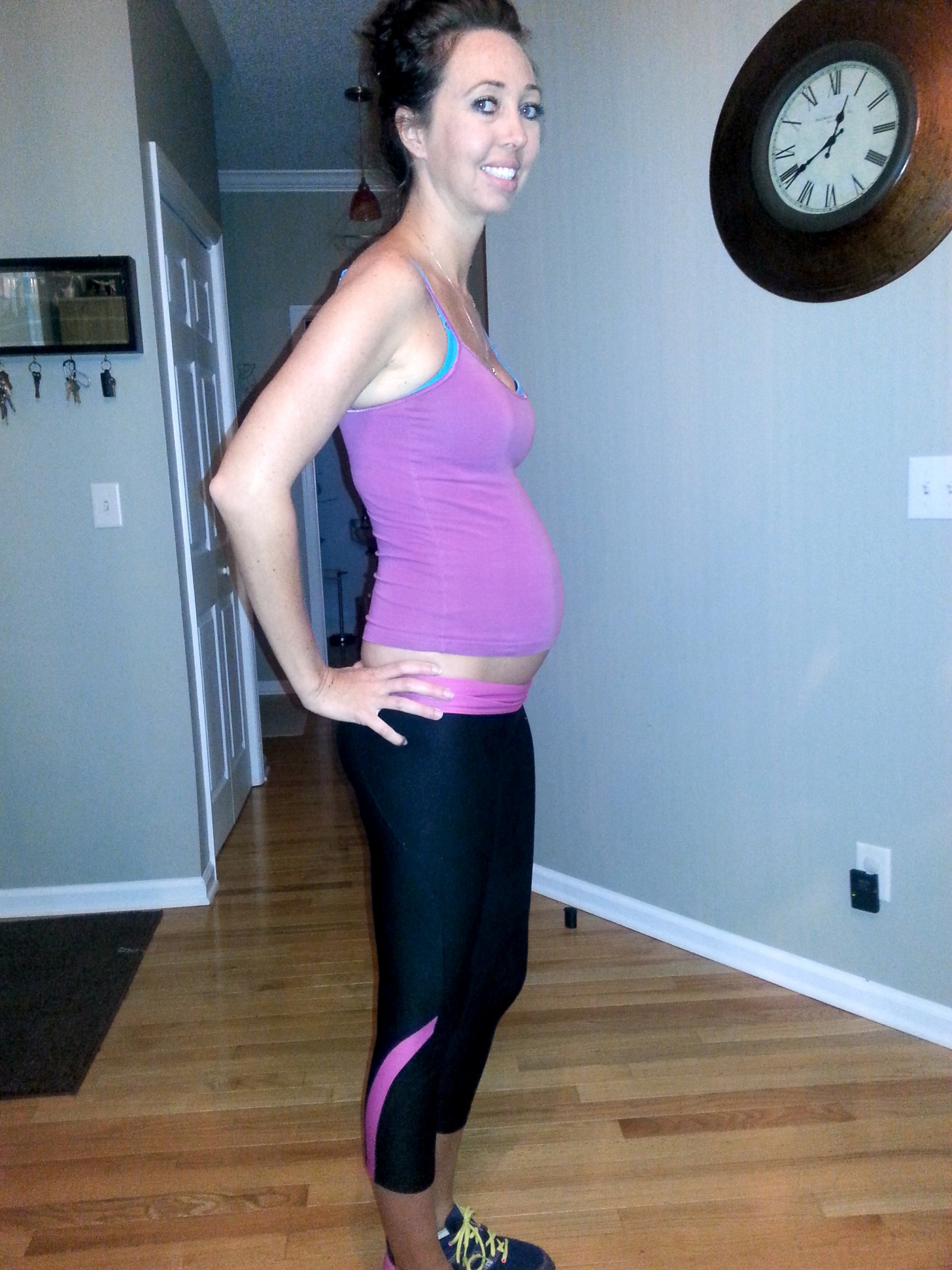 PHOTO: Melissa Mantor said she was asked to leave a Planet Fitness gym because of her partially exposed pregnant belly. Here, a photo of Mantor wearing the same outfit she was wearing the day of the incident.