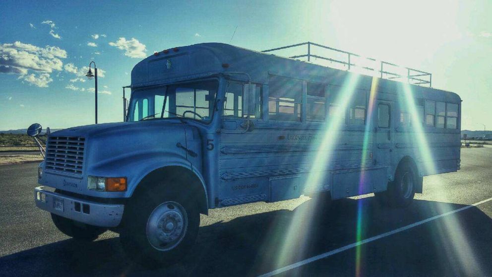 PHOTO: Patrick Schmidt, 29, took a blue school bus, which he transformed into a motor home, on a 10,000 mile road trip from August to October 2015.