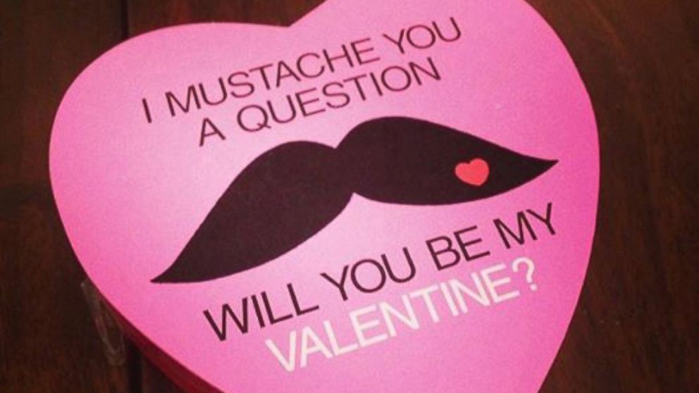 Mustache Valentine's Chocolates.