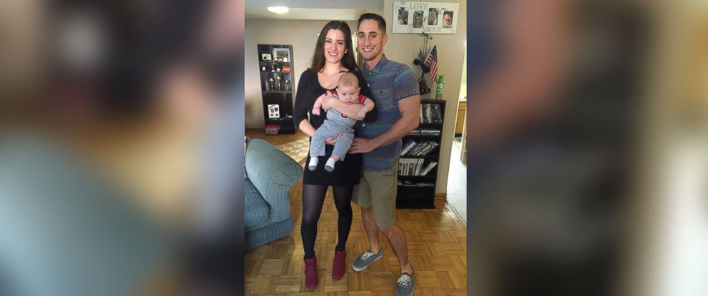 PHOTO: Naomi Jael Covert poses for a photo with her husband Anthony Covert and their 10-month-old son TJ.

