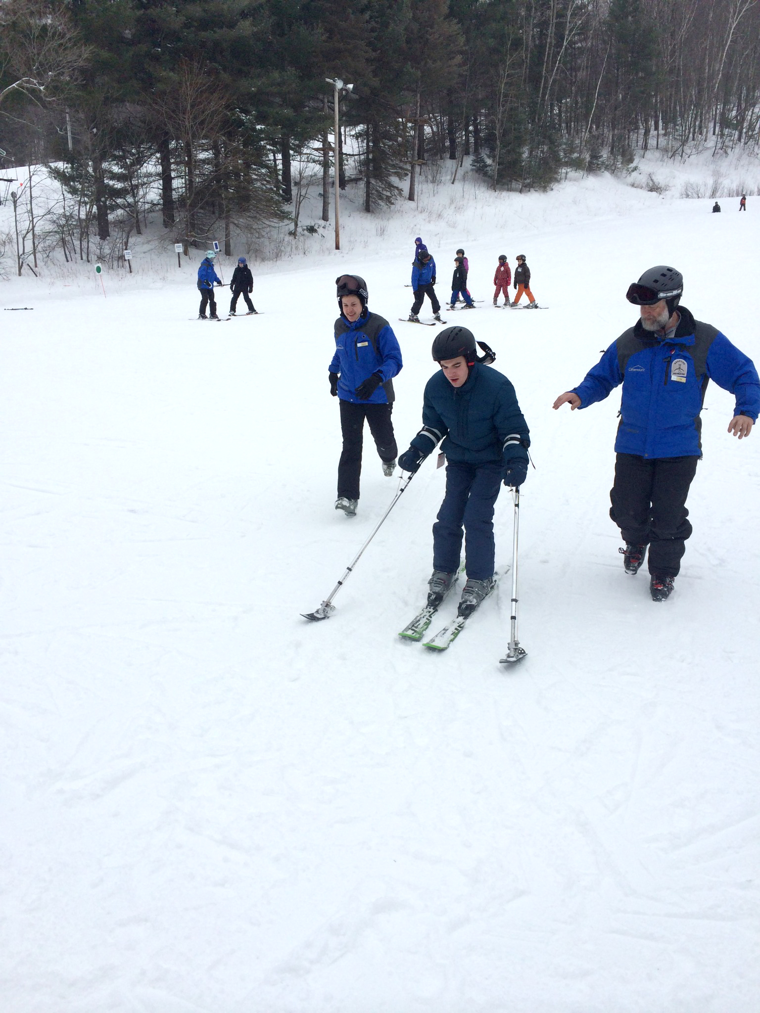 PHOTO: Andrew Vella, 16, has cerebral palsy and went skiing for the first time as part of NYU Langone’s new Adaptive Skiing Program.