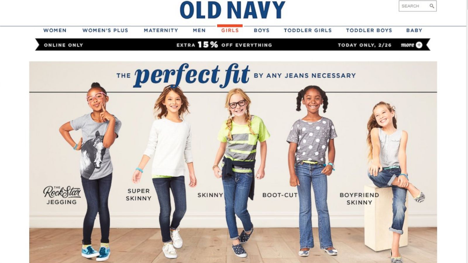 girls jeans at old navy