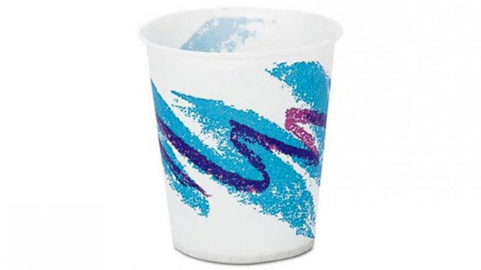 blue and purple paper cup design