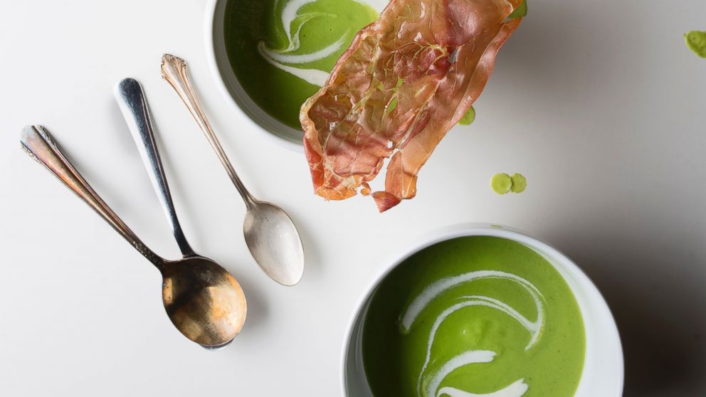 Tasting Table's Easter recipe for Pea Soup with Jambon Chips.