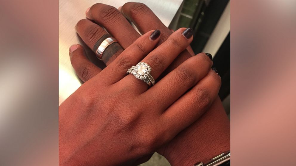 Maaden Eshete Jones and her husband Louis show off their engagement tattoos and traditional bling.
