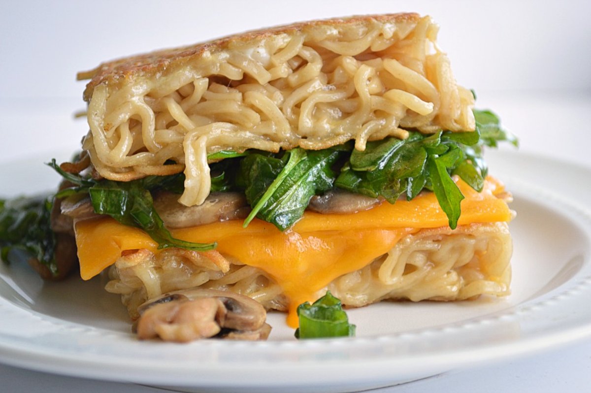 PHOTO: Ramen grilled cheese is the next food mash-up innovation.