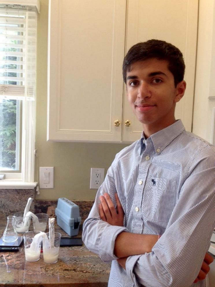 PHOTO: Sahil Doshi, 14, built a new battery as a low-cost alternative for energy in developing countries.