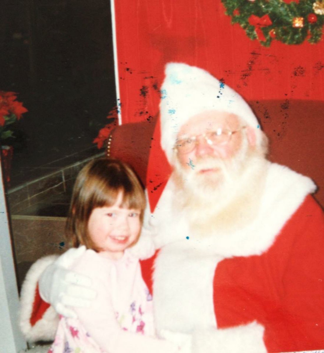 PHOTO: McKenzie Doig photographed with Santa Claus at age 3 at ShoppingTown Mall in Syracuse, New York. 