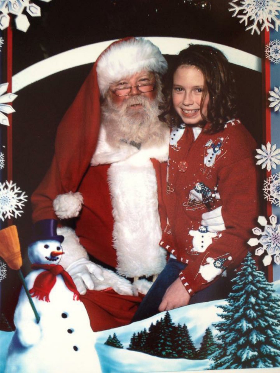 PHOTO: Doig photographed with Santa Claus at age 10 at ShoppingTown Mall in Syracuse, New York.
