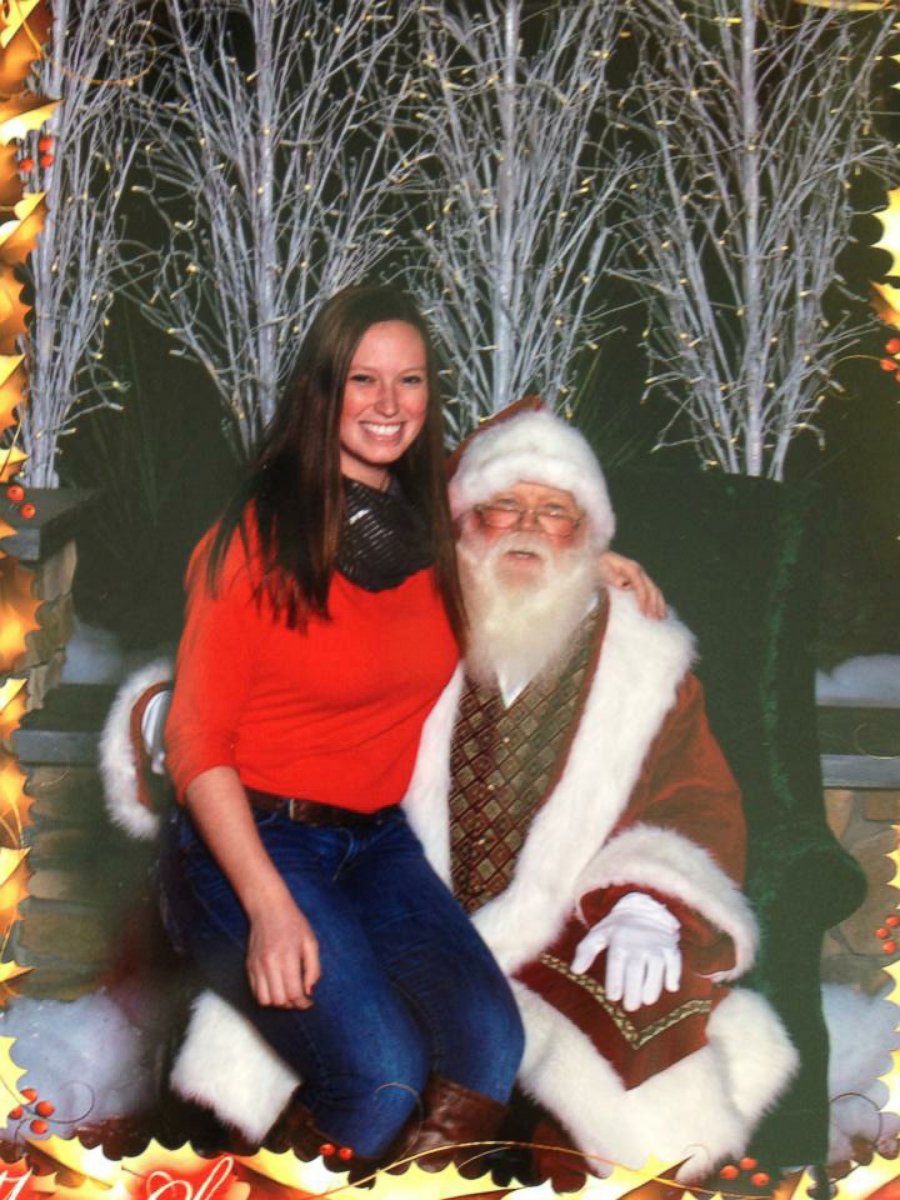 PHOTO: Doig with Santa Claus at age 18 a Destiny USA shopping center in Syracuse, New York.