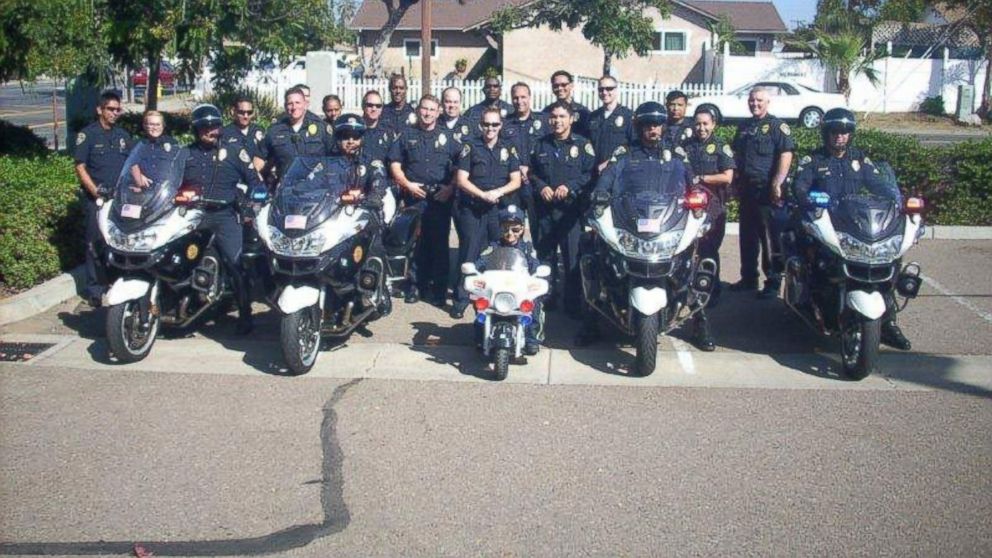 Officers from the San Diego Police Department surprised a 4-year-old boy with a station tour.