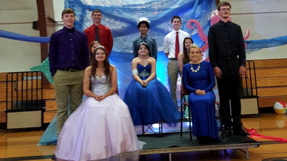 PHOTO: The prom court also came to Olivia Pelley's second prom so she could have her coronation as prom queen.