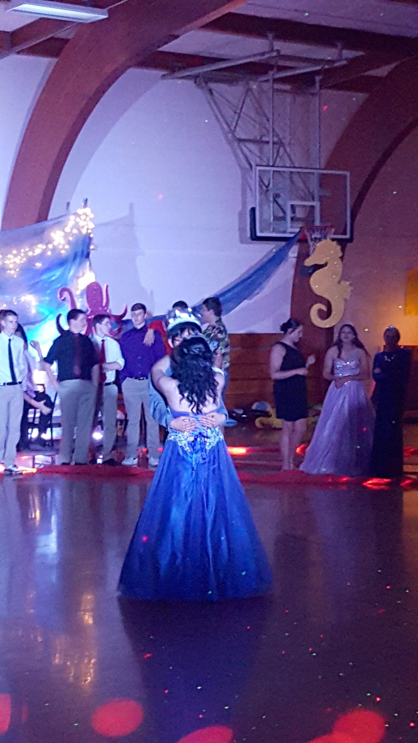 PHOTO: Olivia Pelley has her prom queen and prom king dance at her second prom.