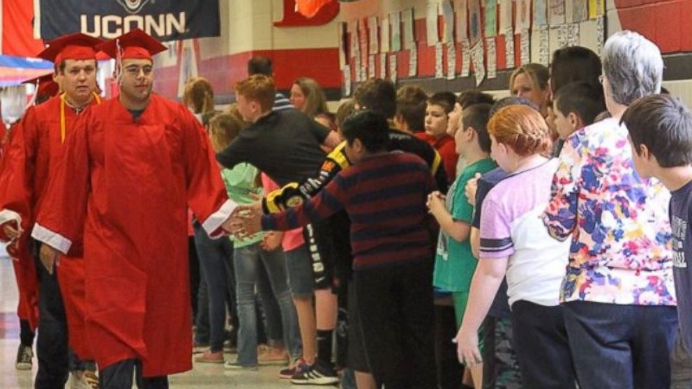 PHOTO: Photos of Van High School seniors in Texas walking the halls have gone viral on Facebook.
