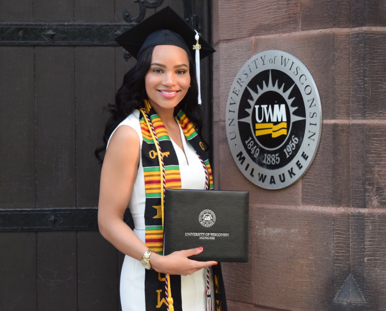 PHOTO: Sequoia Baker graduated from the University of Wisconsin-Milwaukee on May 21, 2016.