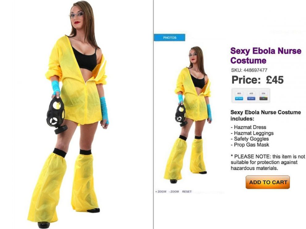 PHOTO: At left, the "Sexy Breaking Bad" costume, at right, "Sexy Ebola Nurse" listing