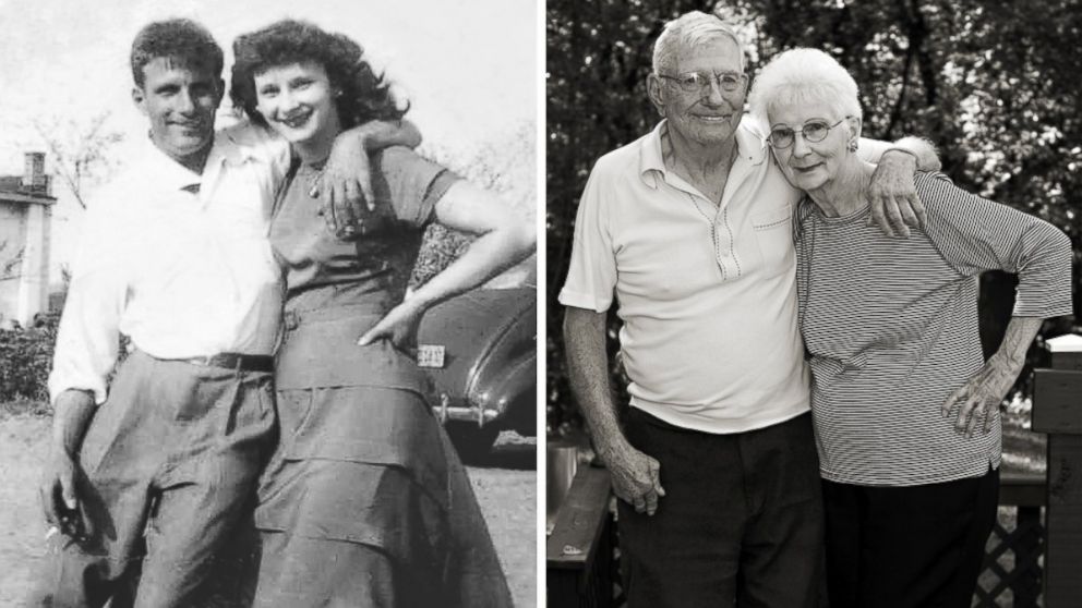 PHOTO: Shirley and Donald Keena photographed in 1950 and 2013. 