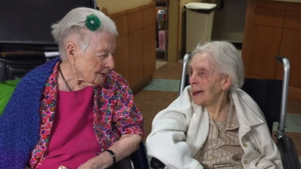 PHOTO: Sister Mary Mark photographed with fellow Carondelet Village resident Sister Mary Lenore in St Paul, MN on Jan. 11.