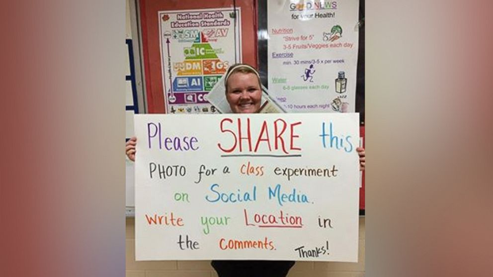Michele Van Bibber gave her class a lesson in posting to social media. 