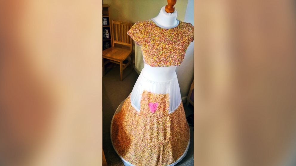 Be the sweetest belle at the ball in this 17-pound sprinkles dress.