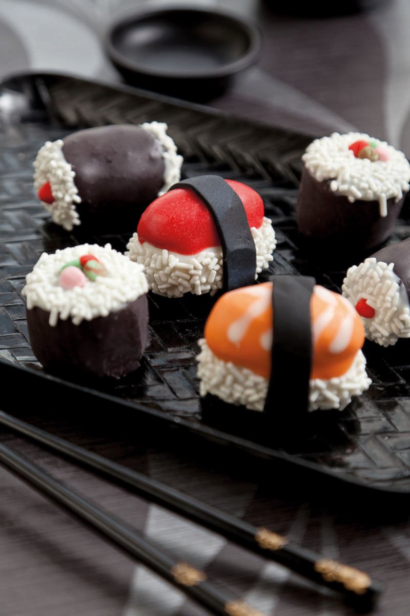 PHOTO: Sushi Cake Truffles, from the book "Crazy For Cake Pops," by Molly Bakes.